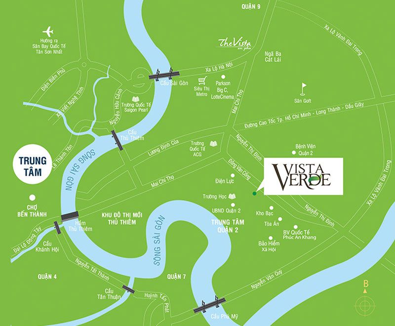 Vista Verde Quận 2 nằm tại vị trí đắc địa trên Đường Đồng Văn Cống