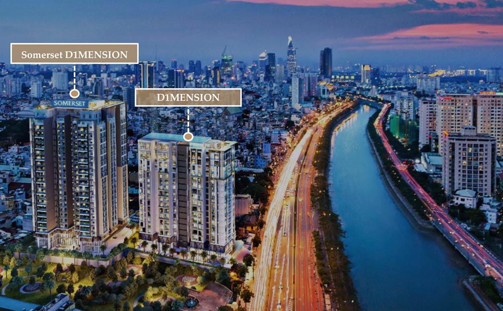 D1Mension có view hướng về toàn thành phố và view 3 mặt sông lộng lẫy